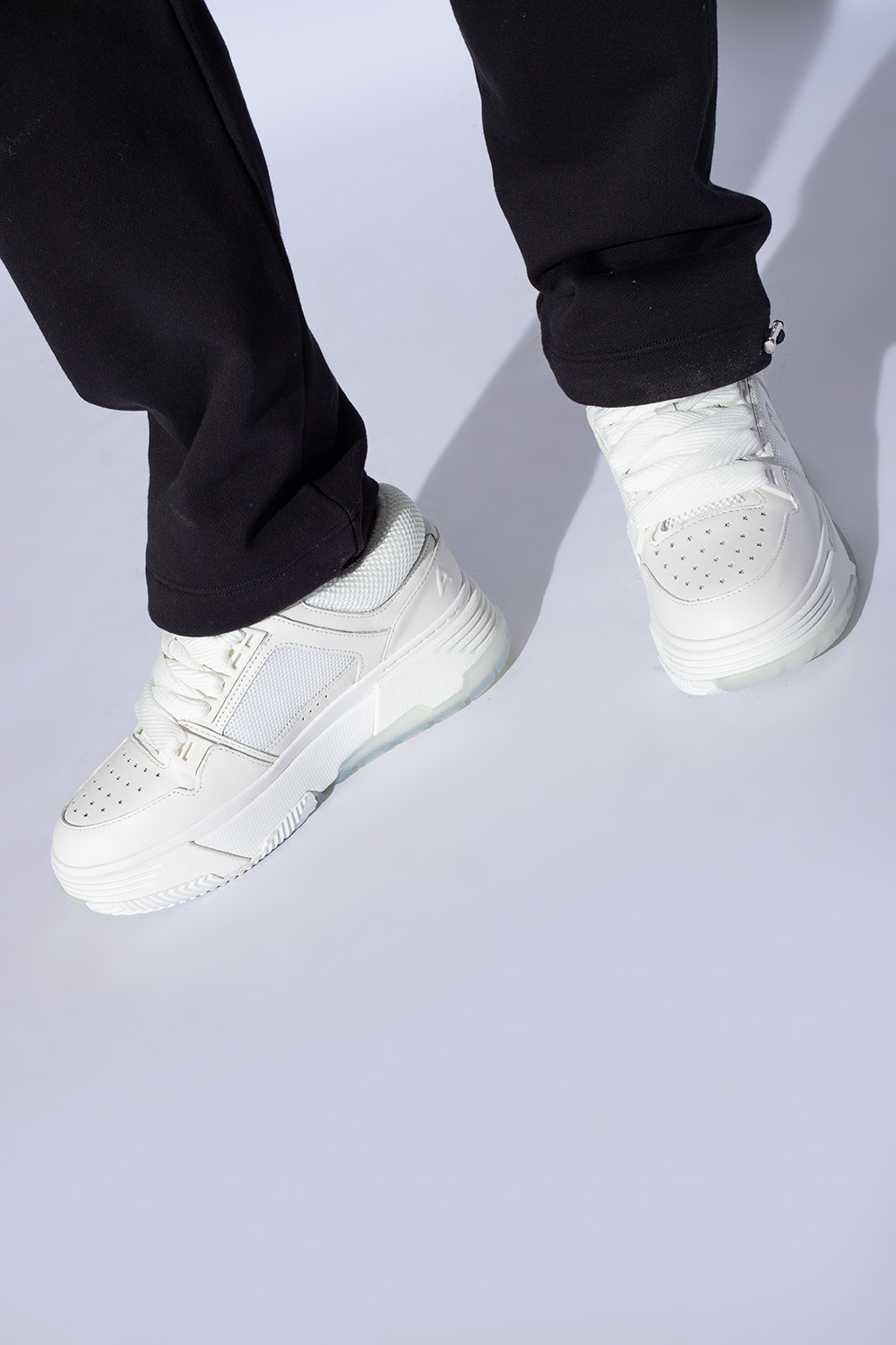 【送料&関税込】AMIRI White Leather And Fabric Ma-1 Sneakers White MA-1 Leather and Mesh Sneakers | AMIRI - Antonia